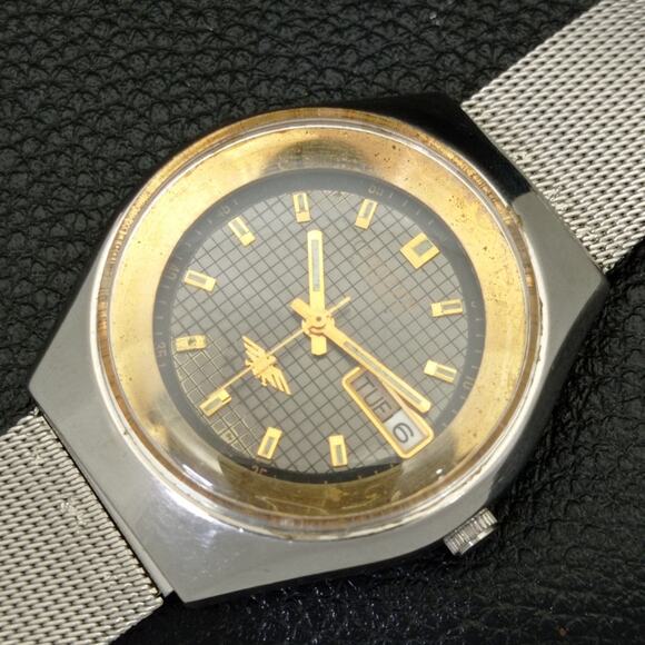 Vintage 1976 Citizen Automatic Mens Silver Watch W/daydate & Silver accents - Picture 6 of 9